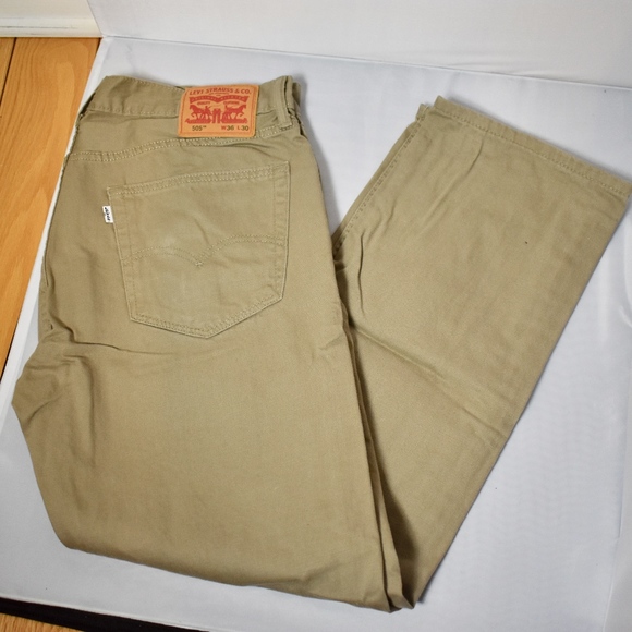 levi 505 khaki jeans